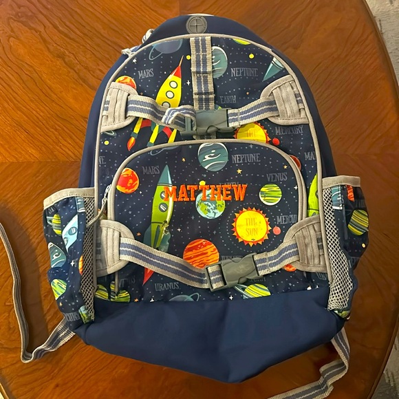 Pottery Barn Kids Mackenzie Navy Solar System Glow-in-the-Dark Backpacks - Small - Picture 1 of 12